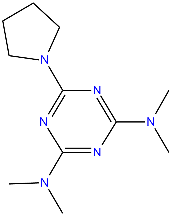 Image of N,N,N',N'-tetramethyl-6-(1-pyrrolodinyl)-1,3,5-triazine-2,4-diamine