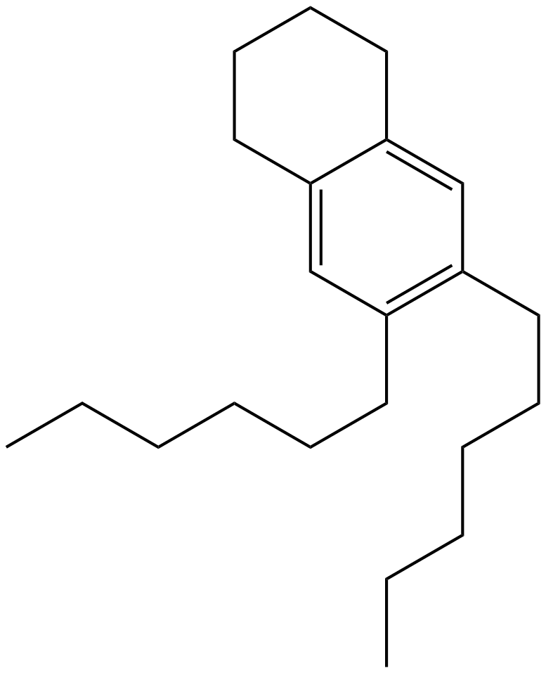 Image of naphthalene, 6,7-dihexyl-1,2,3,4-tetrahydro-