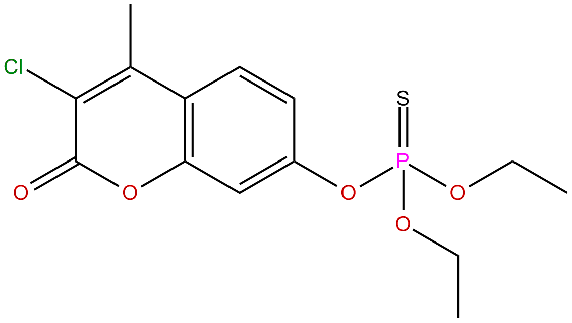 Image of O,O-diethyl O-(3-chloro-4-methyl-2-oxo-2H-1-benzopyran-7-yl) phosphorothioate