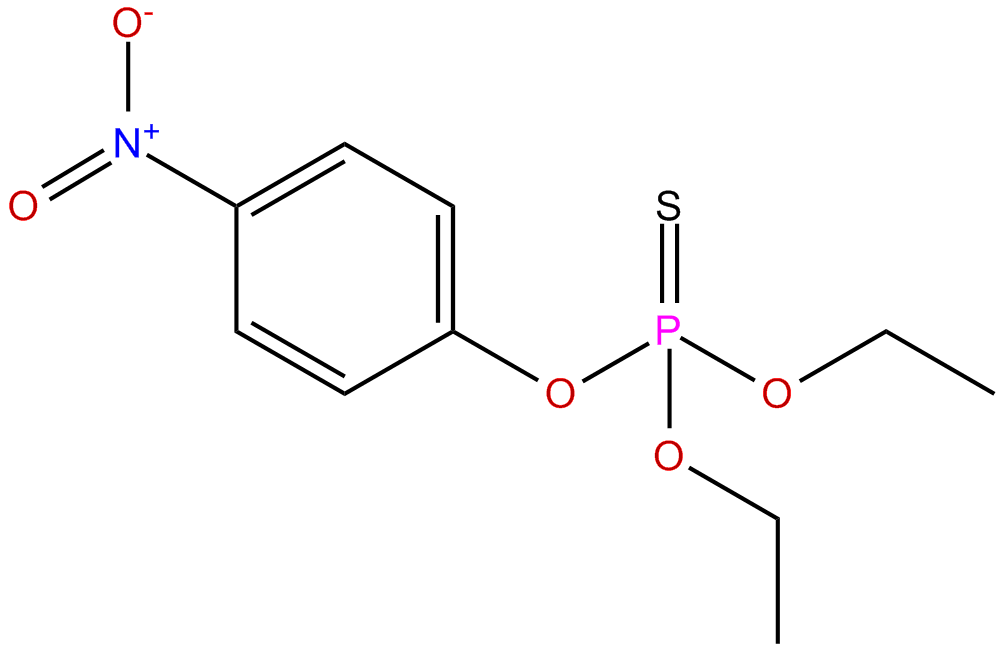 Image of O,O-diethyl O-(4-nitrophenyl) phosphorothioate