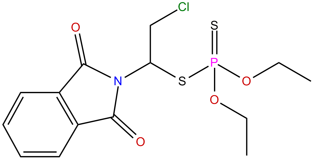Image of O,O-diethyl S-(2-chloro-1-phthalimidoethyl) phosphorodithioate
