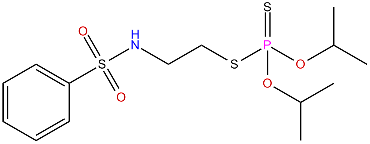 Image of O,O-diisopropyl S-(2-benzenesulfonylaminoethyl) phosphorodithioate
