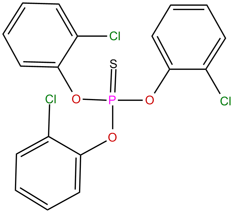 Image of O,O,O-tris(2-chlorophenyl) phosphorothioate
