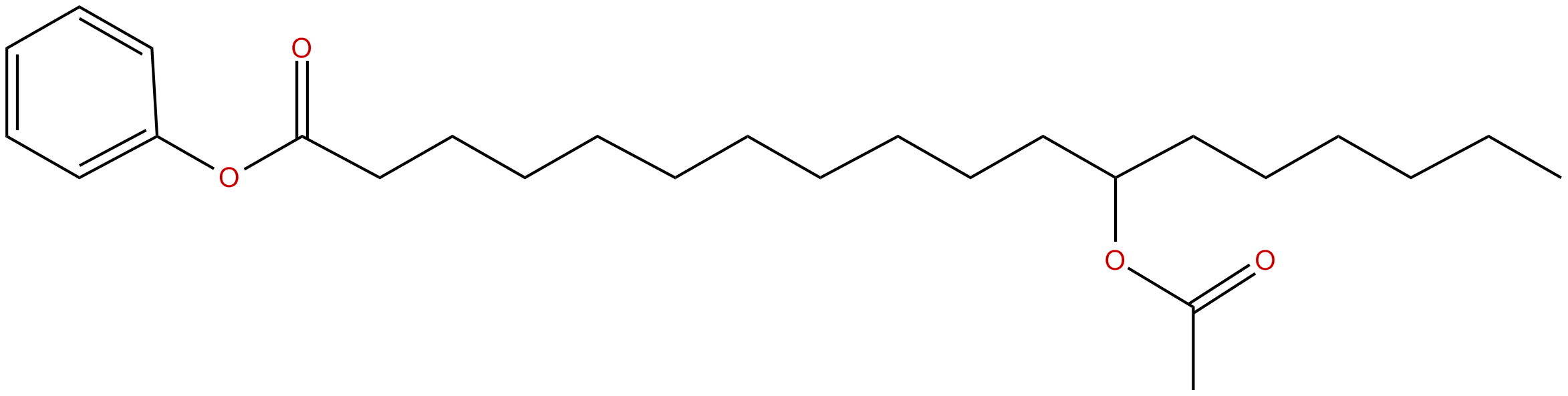 Image of octadecanoic acid, 12-hydroxy-, phenyl ester, acetate
