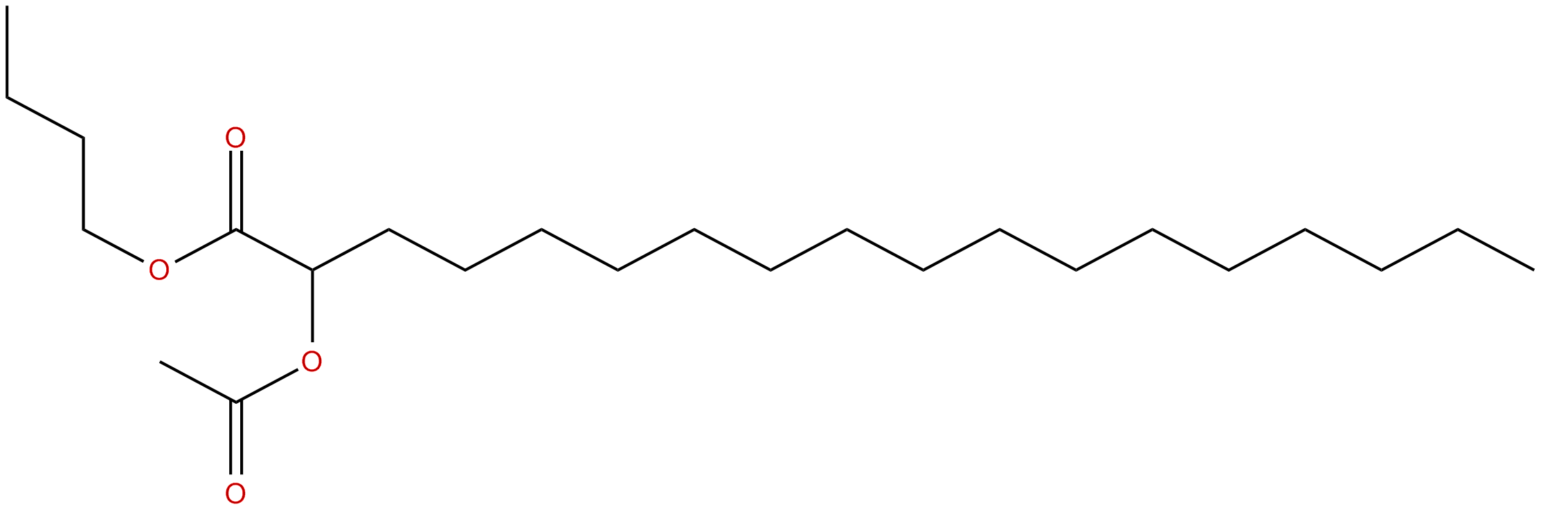 Image of octadecanoic acid, 2-hydroxy-, butyl ester, acetate