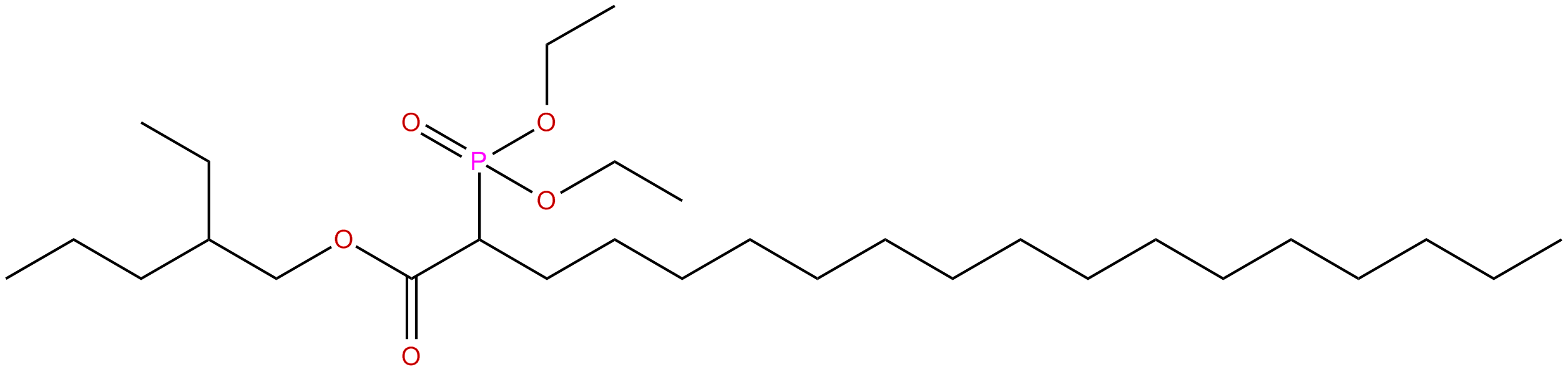 Image of octadecanoic acid, 2-phosphono-, P,P-diethyl 2-ethylhexyl ester