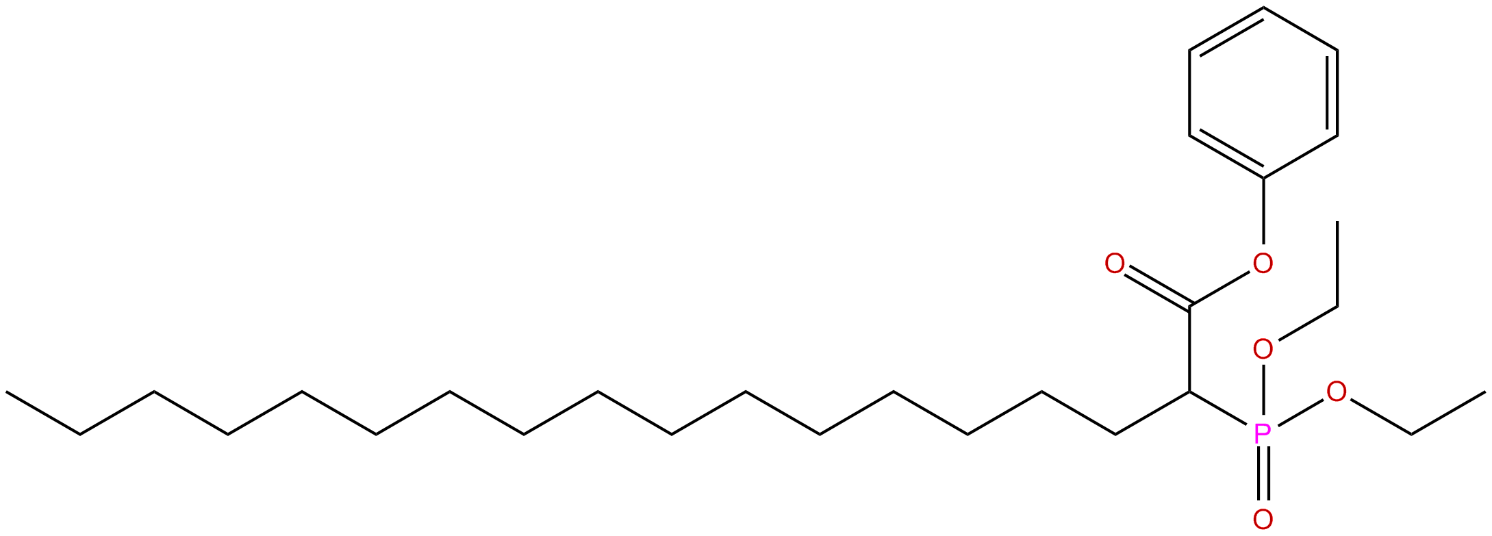 Image of octadecanoic acid, 2-phosphono-, P,P-diethyl phenyl ester