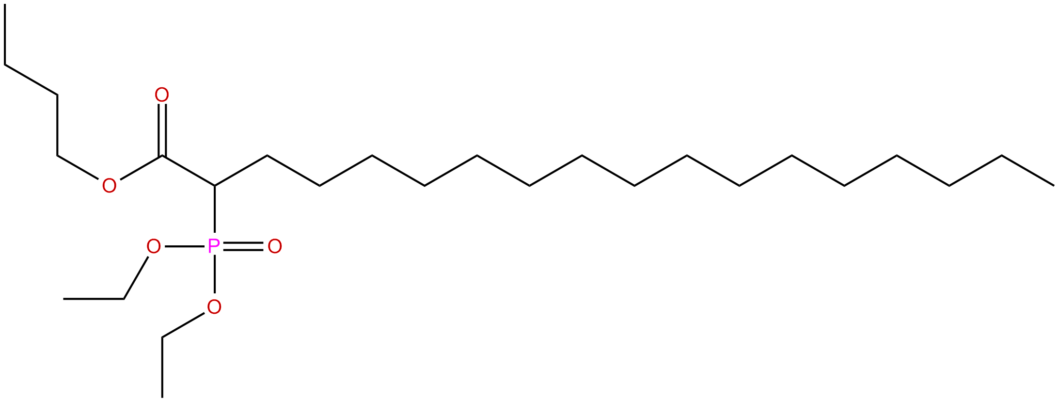 Image of octadecanoic acid, 2-(diethoxyphosphinyl)-, butyl ester