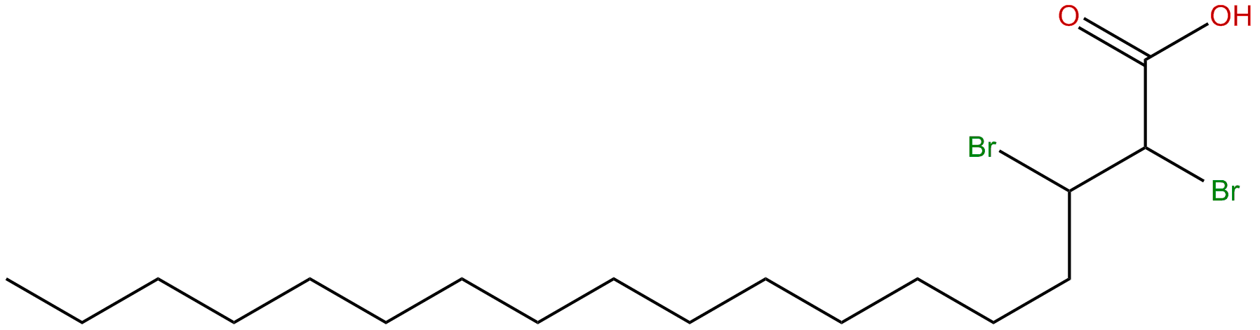 Image of octadecanoic acid, 2,3-dibromo-