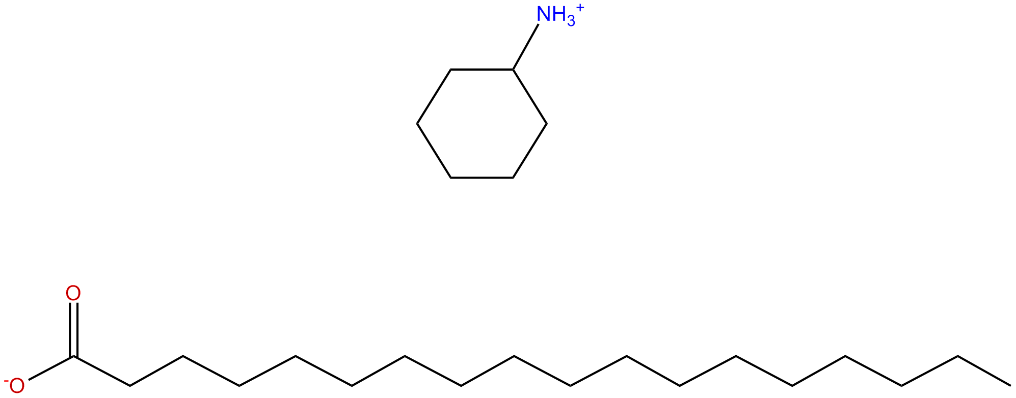 Image of octadecanoic acid cyclohexanamine salt (1:1)