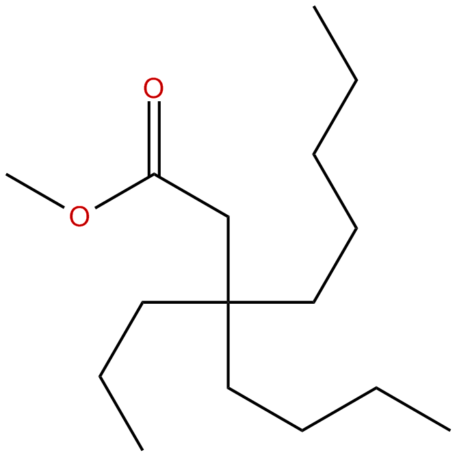 Image of octanoic acid, 3-butyl-3-propyl-, methyl ester