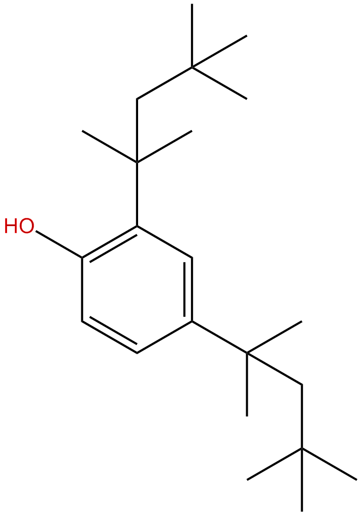 Image of phenol, 2,4-bis(1,1,3,3-tetramethylbutyl)-