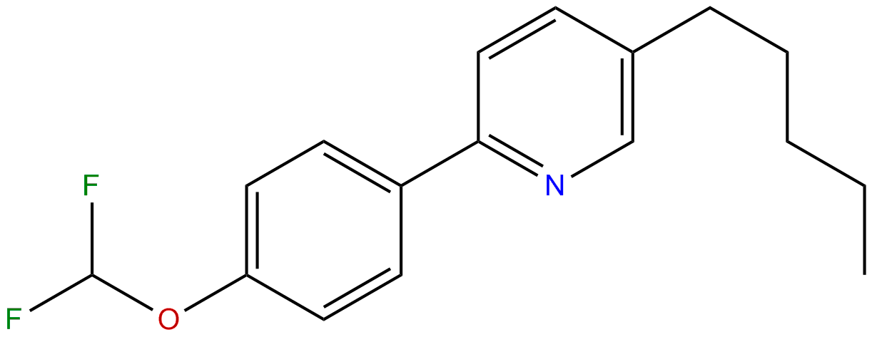 Image of pyridine, 2-[4-(difluoromethoxy)phenyl]-5-pentyl-