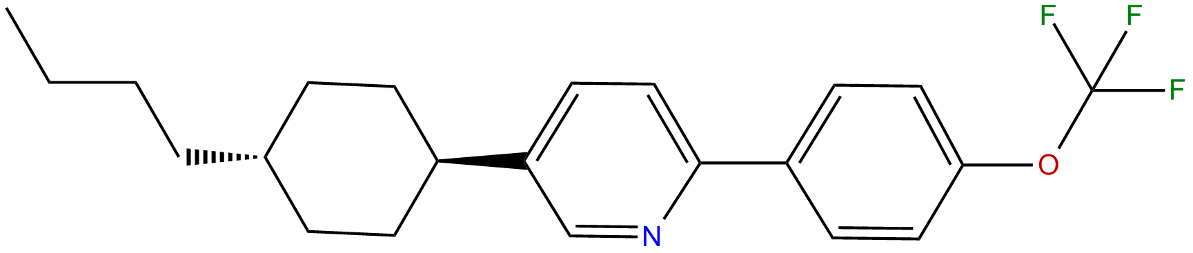 Image of pyridine, 5-(4-butylcyclohexyl)-2-[4-(trifluoromethoxy)phenyl]-,trans-