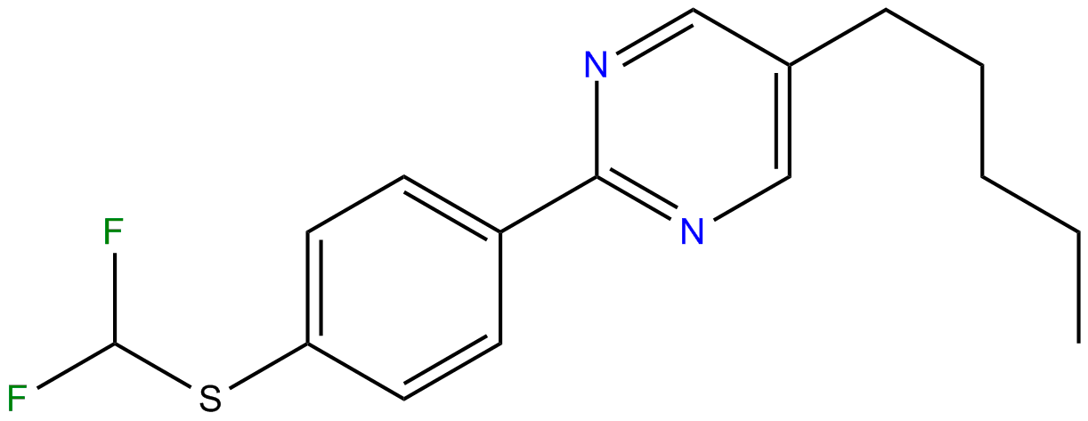 Image of pyrimidine, 2-[4-[(difluoromethyl)thio]phenyl]-5-pentyl-