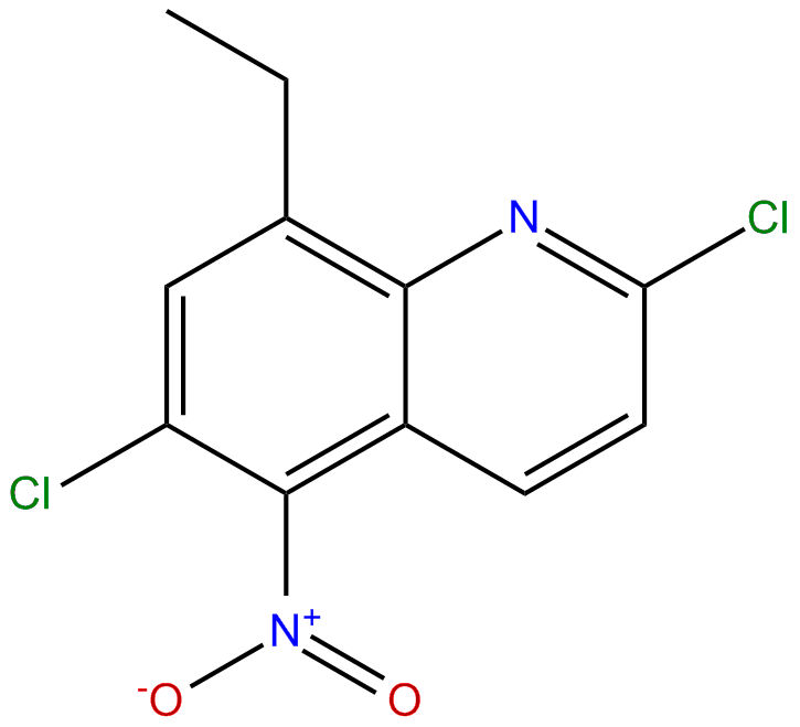 Image of quinoline, 2,6-dichloro-8-ethyl-5-nitro-