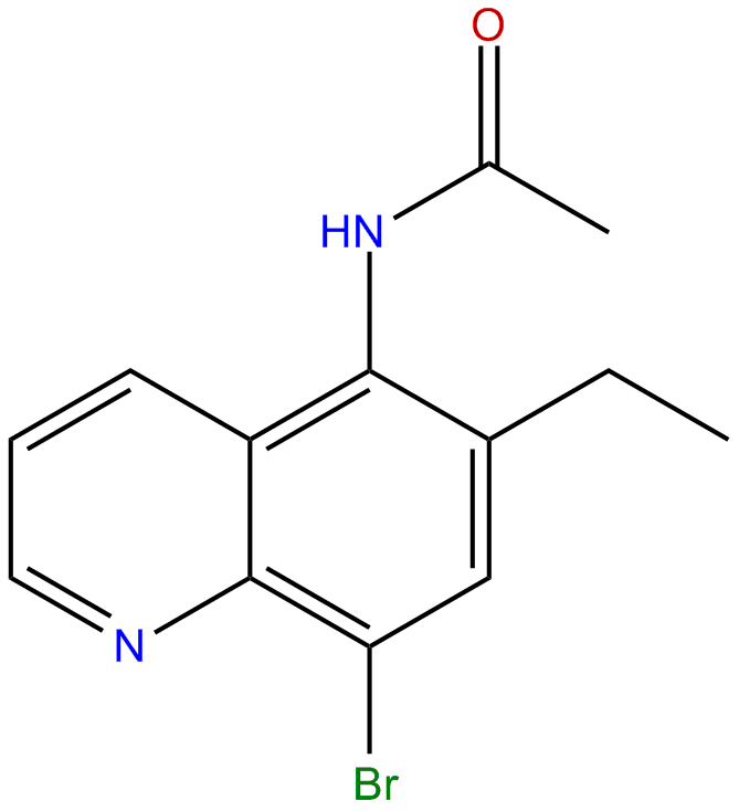 Image of quinoline, 5-acetamido-8-bromo-6-ethyl-