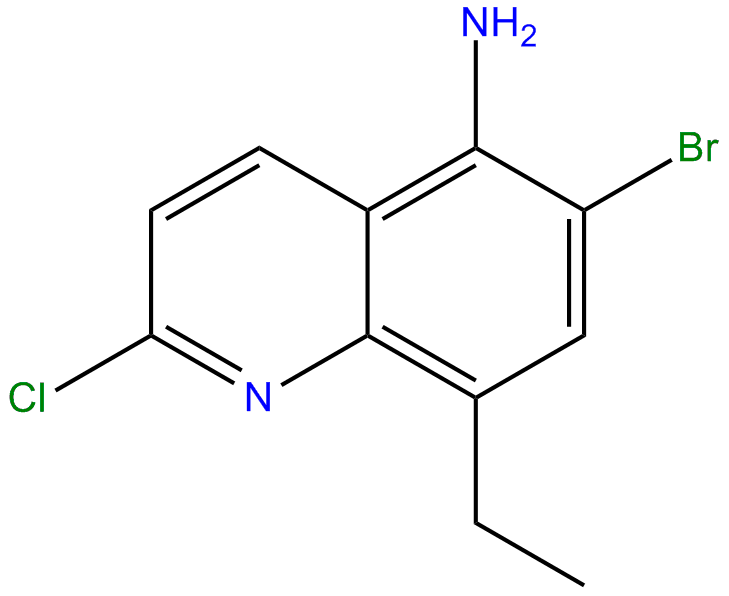 Image of quinoline, 5-amino-6-bromo-2-chloro-8-ethyl-