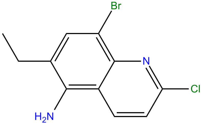 Image of quinoline, 5-amino-8-bromo-2-chloro-6-ethyl-