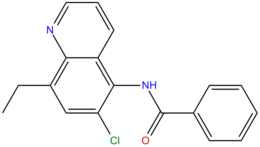 Image of quinoline, 5-benzamido-6-chloro-8-ethyl-