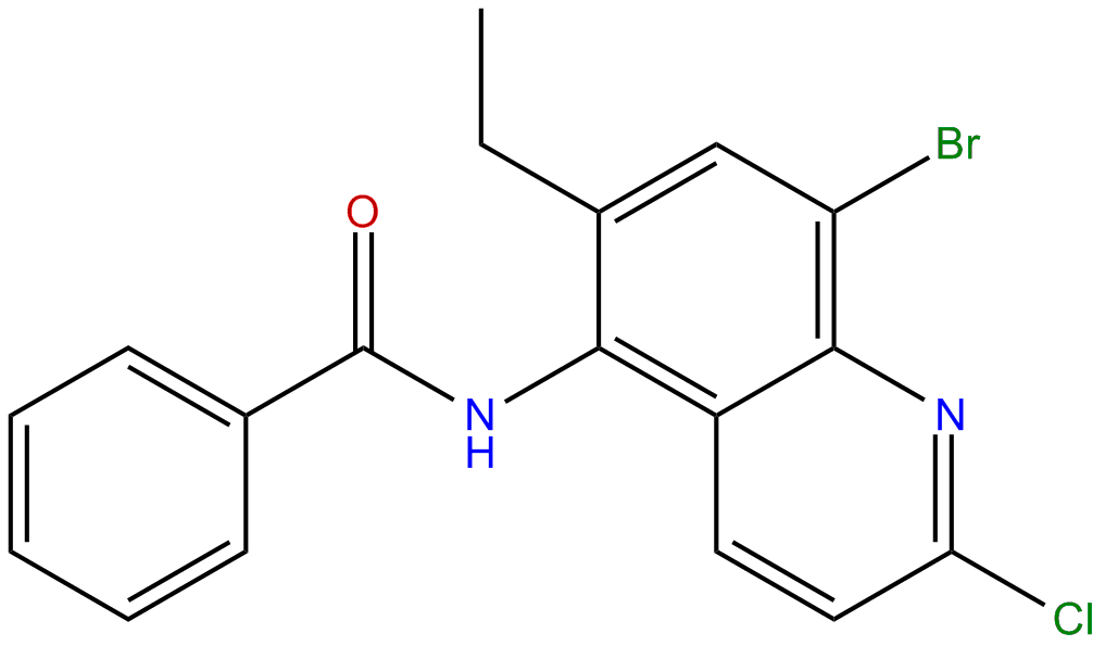 Image of quinoline, 5-benzamido-8-bromo-2-chloro-6-ethyl-
