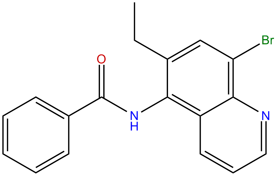 Image of quinoline, 5-benzamido-8-bromo-6-ethyl-