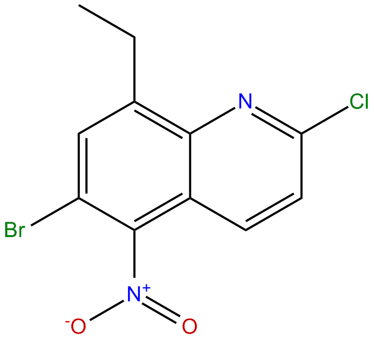 Image of quinoline, 6-bromo-2-chloro-8-ethyl-5-nitro-