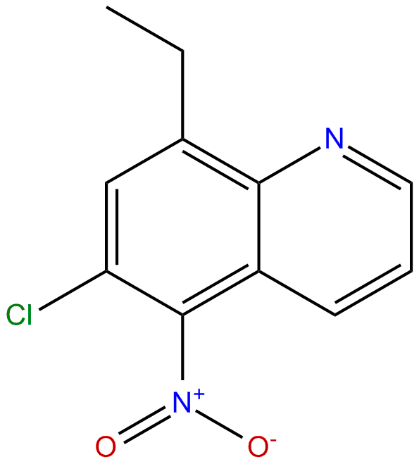 Image of quinoline, 6-chloro-8-ethyl-5-nitro-