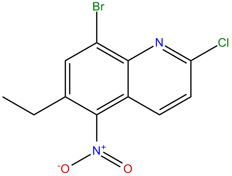 Image of quinoline, 8-bromo-2-chloro-6-ethyl-5-nitro-