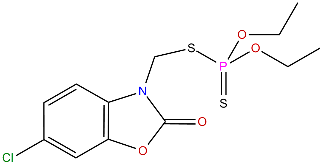 Image of S-6-chloro-2,3-dihydro-2-oxobenzoxazol-3-ylmethyl O,O-diethylphosphorodithioate