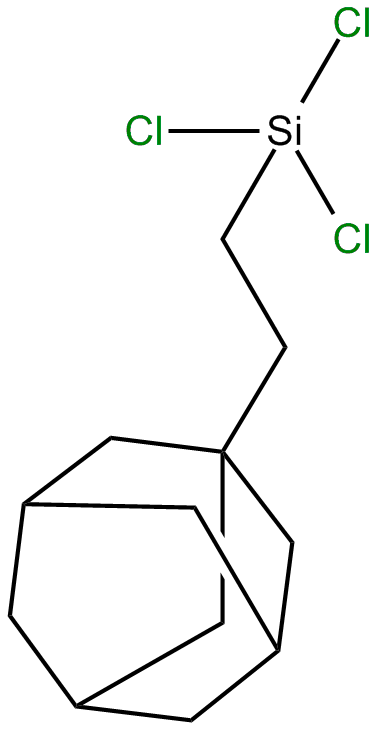 Image of silane, trichloro(2-tricyclo[3.3.1.1(3,7)]dec-1-ylethyl)-