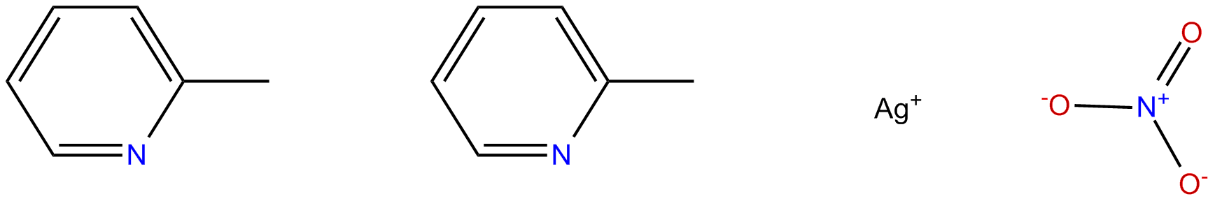 Image of silver nitrate, complex with 2-methylpyridine (1:2)