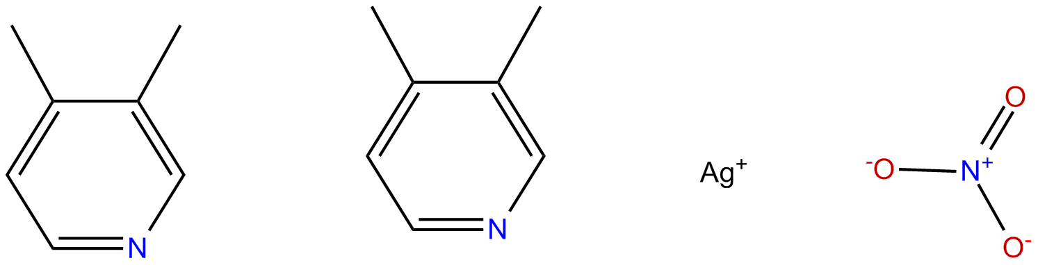 Image of silver nitrate, complex with 3,4-dimethylpyridine (1:2)