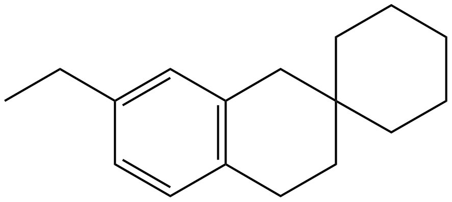 Image of spiro[7-ethyl-1,2,3,4-tetrahydronaphthalene-2,1'-cyclohexane]