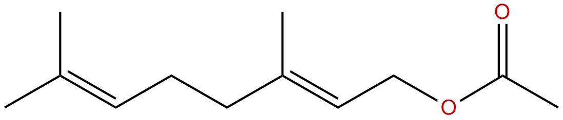 Image of trans-3,7-dimethyl-2,6-octadien-1-yl acetate
