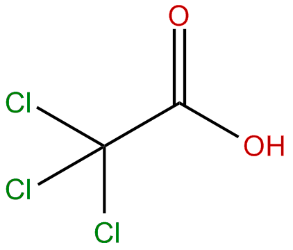 Image of trichlorethanoic acid
