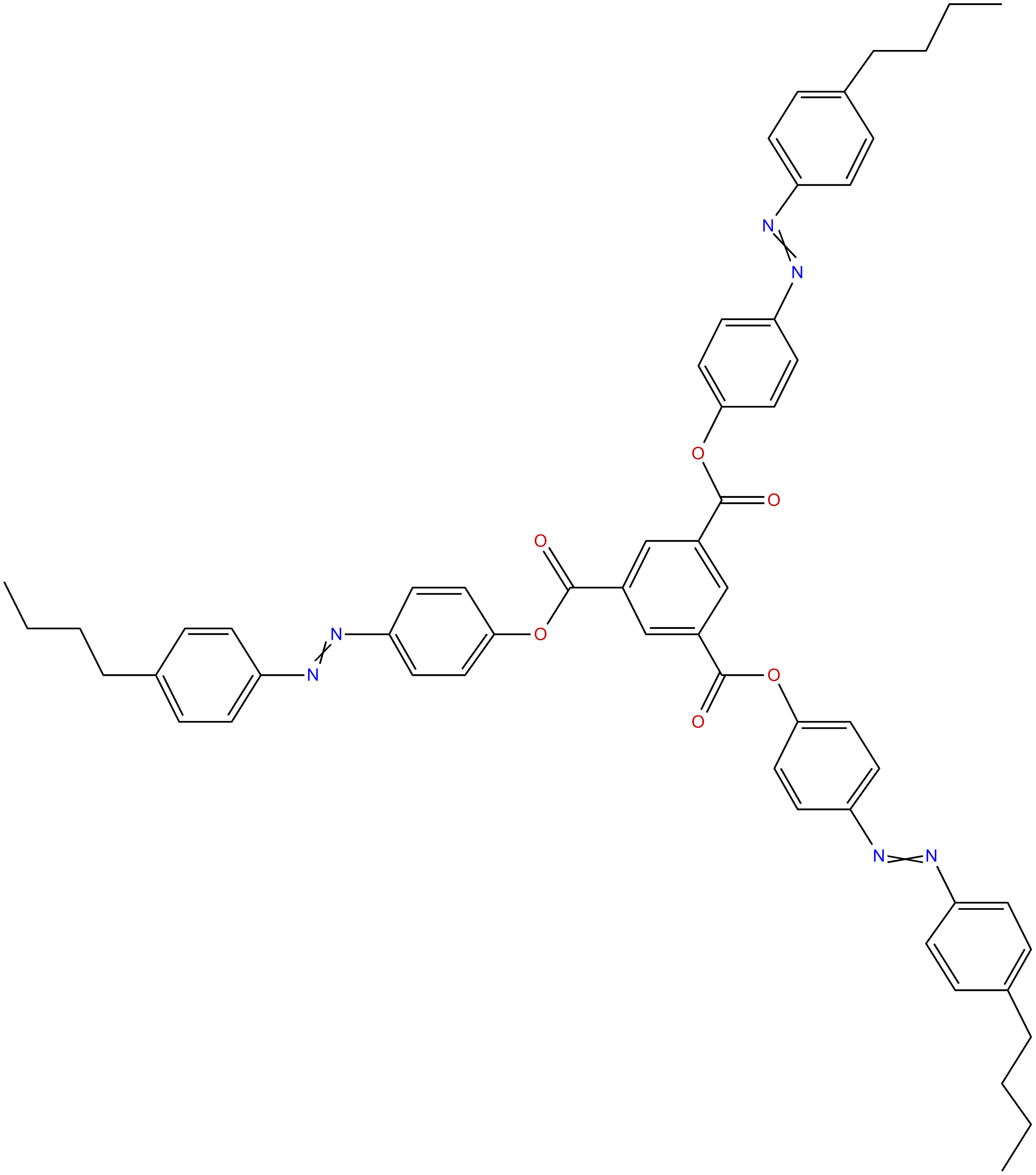 Image of tris[4-[(4-butylphenyl)azo]phenyl] 1,3,5-benzenetricarboxylate