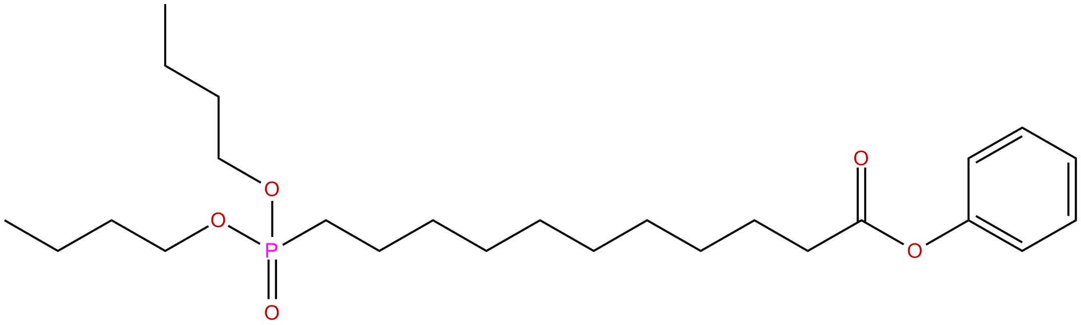 Image of undecanoic acid, 11-phosphono-, dibutyl phenyl ester