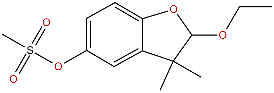 Image of (.+-.)-2-ethoxy-2,3-dihydro-3,3-dimethyl-5-benzofuranylmethanesulfonate
