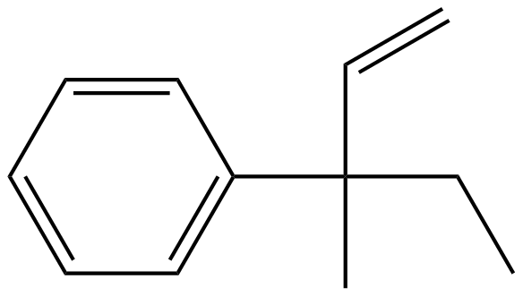 Image of (1-ethyl-1-methyl-2-propenyl)benzene