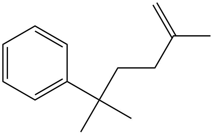 Image of (1,1,4-trimethyl-4-pentenyl)benzene