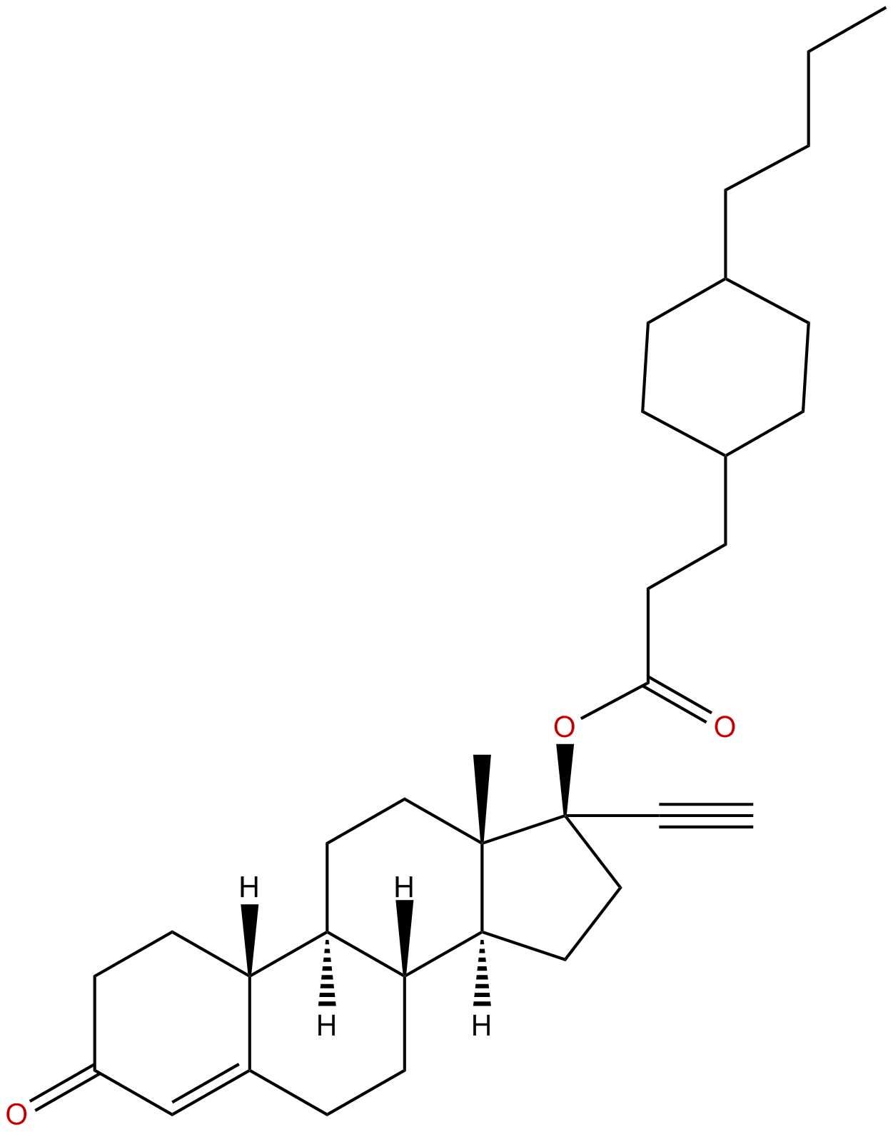 Image of [17.alpha.,17(trans)]-17-[3-(4-butylcyclohexyl)-1-oxopropoxy]-19-norpregn-4-en-20-yn-3-one