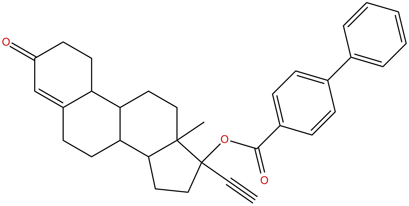 Image of (17.alpha.)-17-[([1,1'-biphenyl]-4-ylcarbonyl)oxy]-19-norpregn-4-en-20-yn-3-one