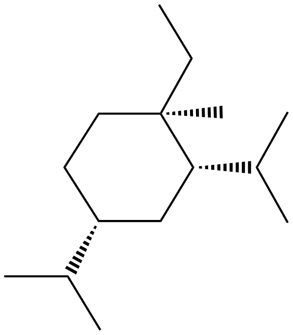 Image of [1R-(1.alpha.,2.beta.,4.beta.)]-1-ethyl-1-methyl-2,4-bis(1-methylethyl)cyclohexane