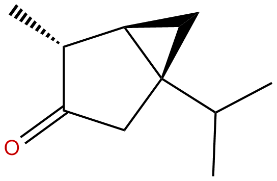 Image of (1S,1-.alpha.,4-.alpha.,5-.alpha.)-4-methyl-1-(1-methylethyl)bicyclo(3.1.0)hexan-3-one