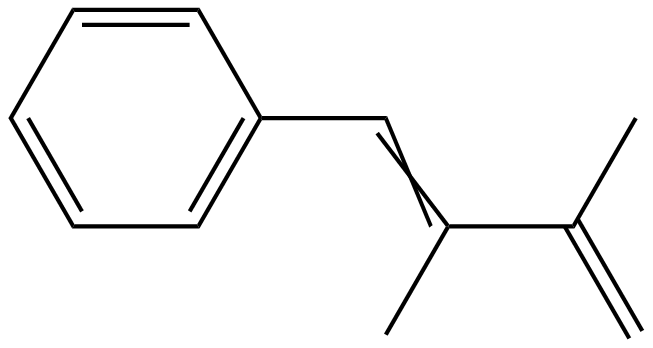 Image of (2,3-dimethyl-1,3-butadienyl)benzene
