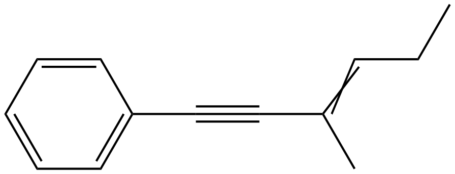 Image of (3-methyl-3-hexen-1-ynyl)benzene