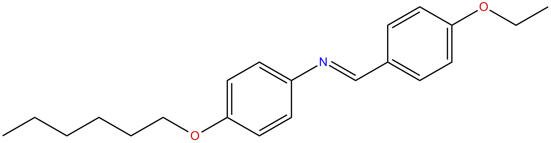 Image of (E)-N-[(4-ethoxyphenyl)methylene]-4-(hexyloxy)benzenamine