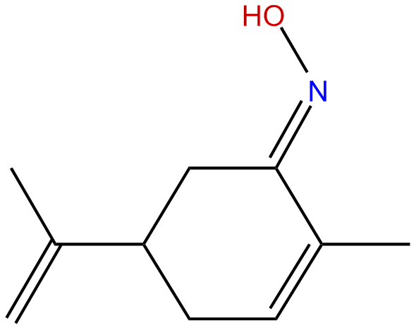 Image of (E)-(.+-.)-2-methyl-5-(1-methylethyl)-2-cyclohexene-1-one oxime