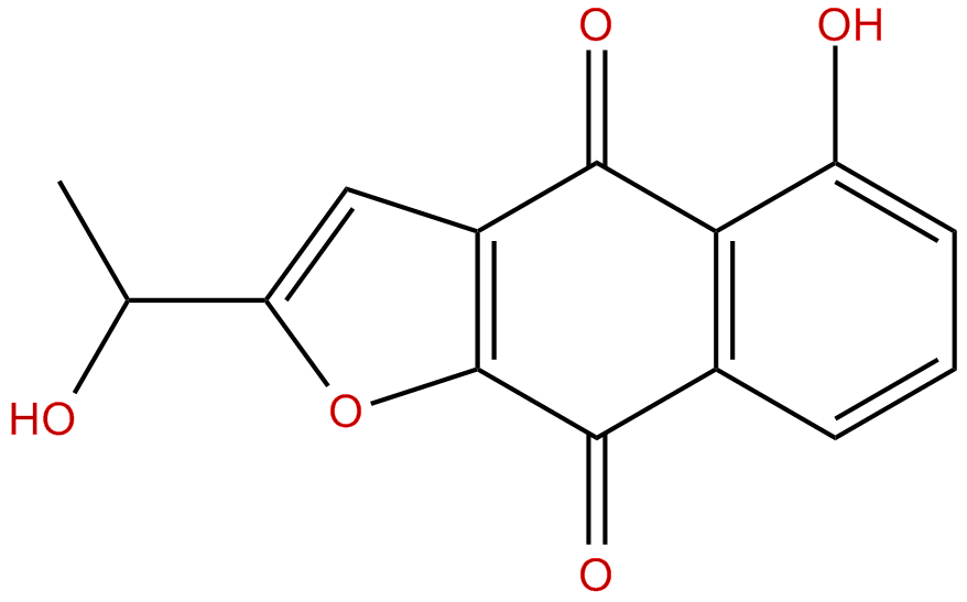 Image of (RS)-5-hydroxy-2-(1-hydroxyethyl)naphtho[2,3-b]furan-4,9-dione